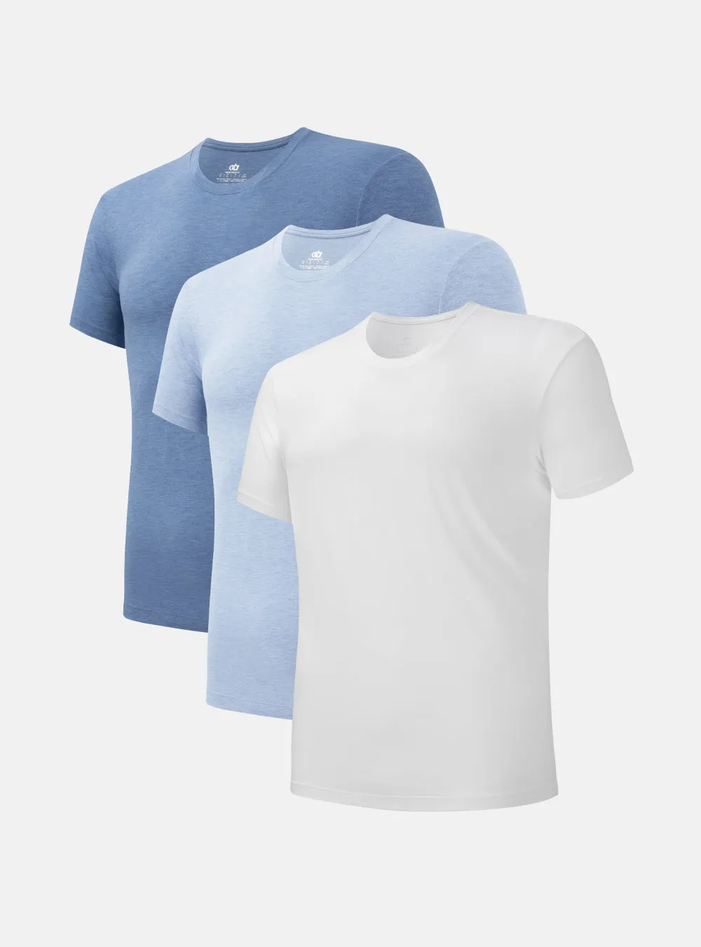 3 Packs Bamboo Rayon Crewneck Undershirts