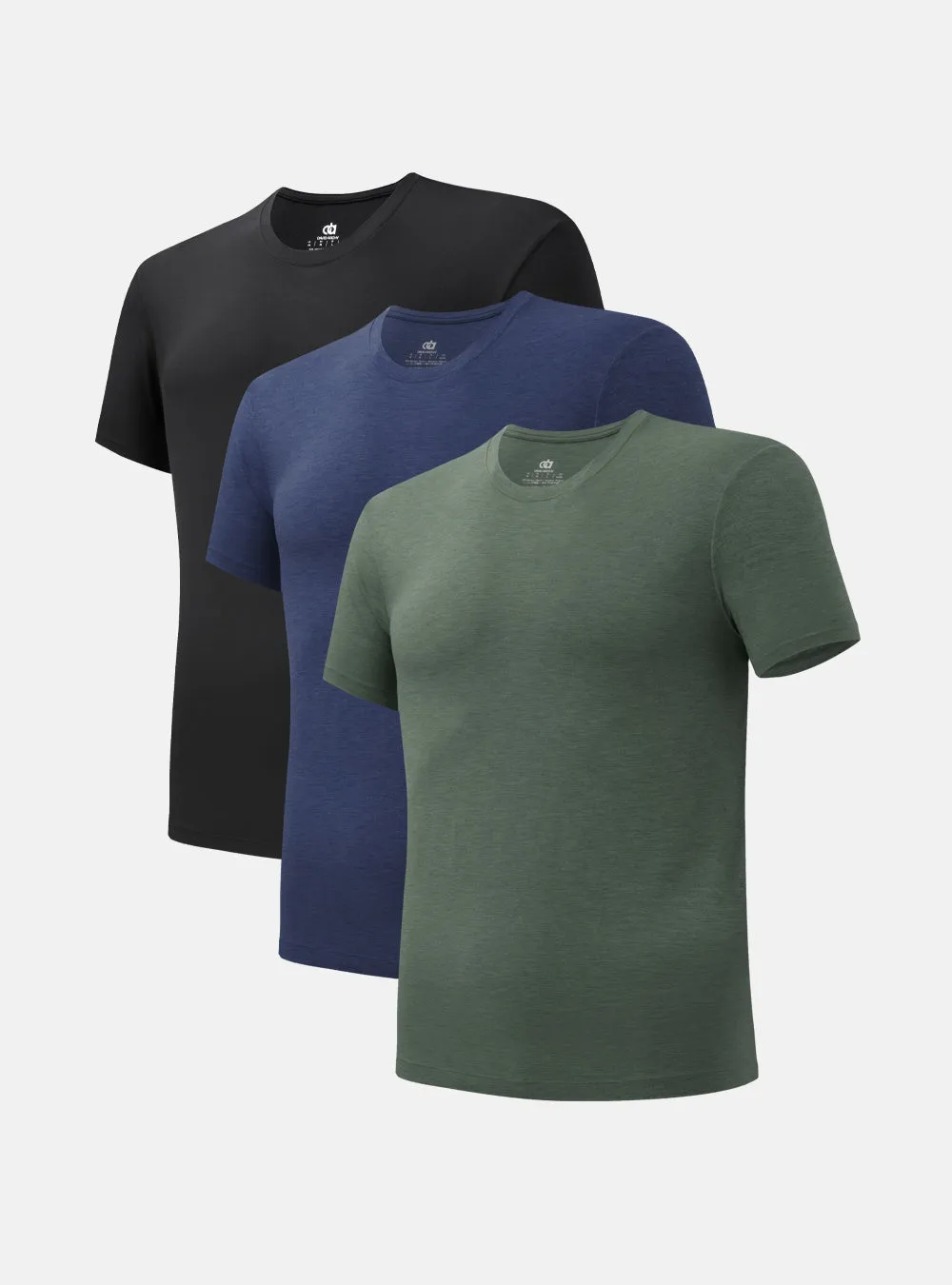 3 Packs Bamboo Rayon Crewneck Undershirts