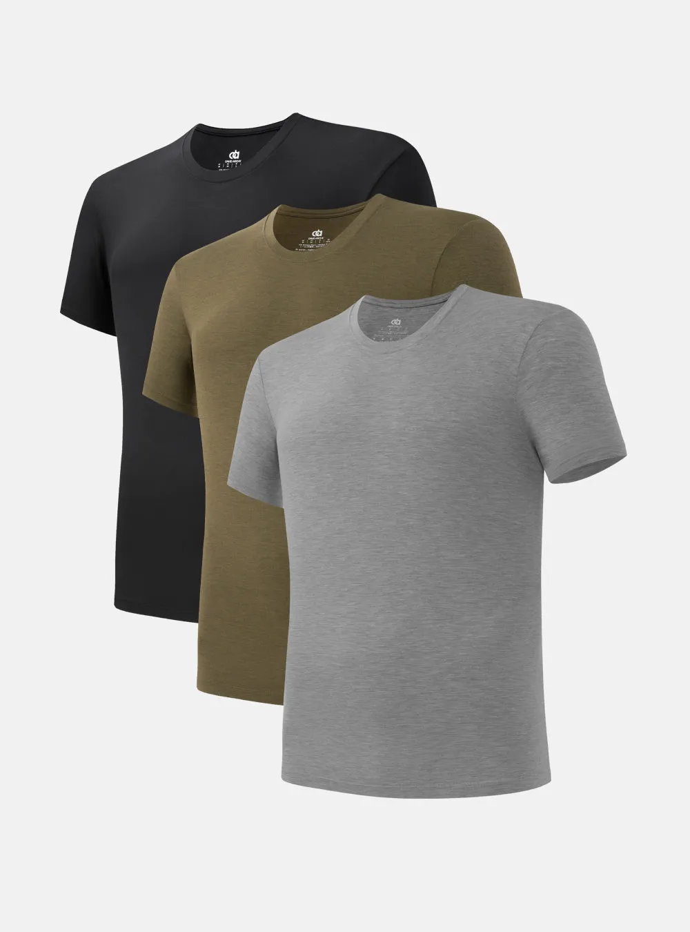 3 Packs Bamboo Rayon Crewneck Undershirts