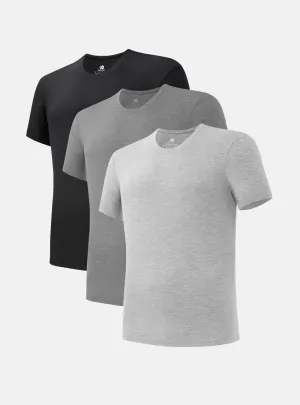 3 Packs Bamboo Rayon Crewneck Undershirts