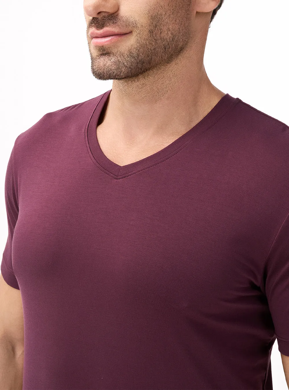 3 Packs Bamboo Rayon Moisture-Wicking V-Neck Undershirts