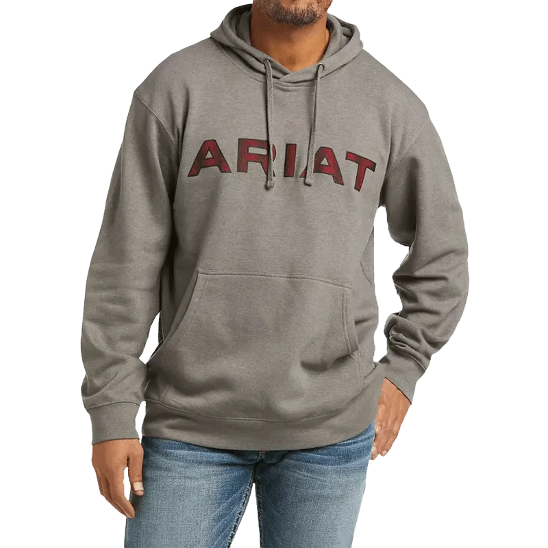 Ariat Men's Basic Raised Logo Charcoal Hoodie