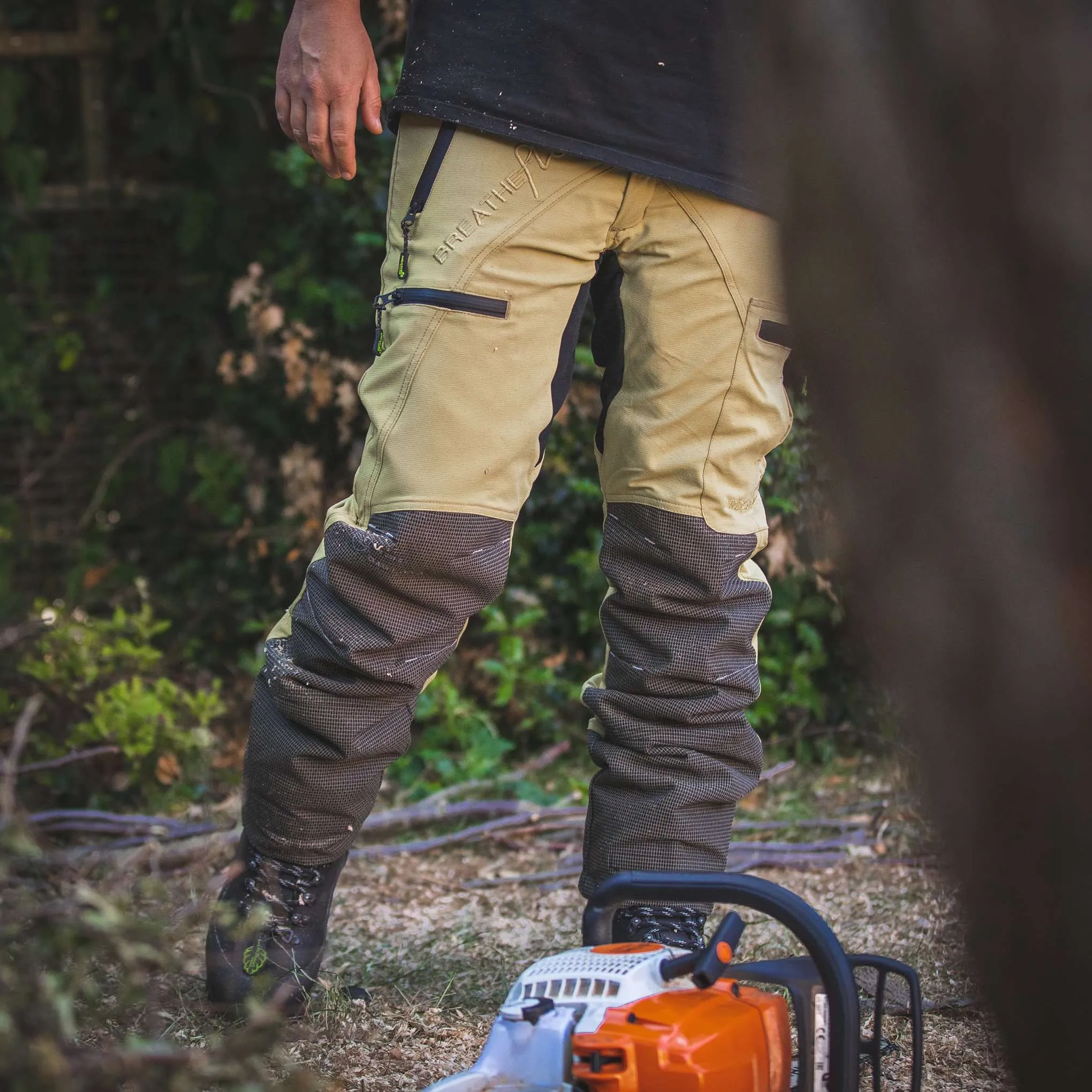 AT4070 Breatheflex Pro Chainsaw Trousers Design C Class 1 - Beige