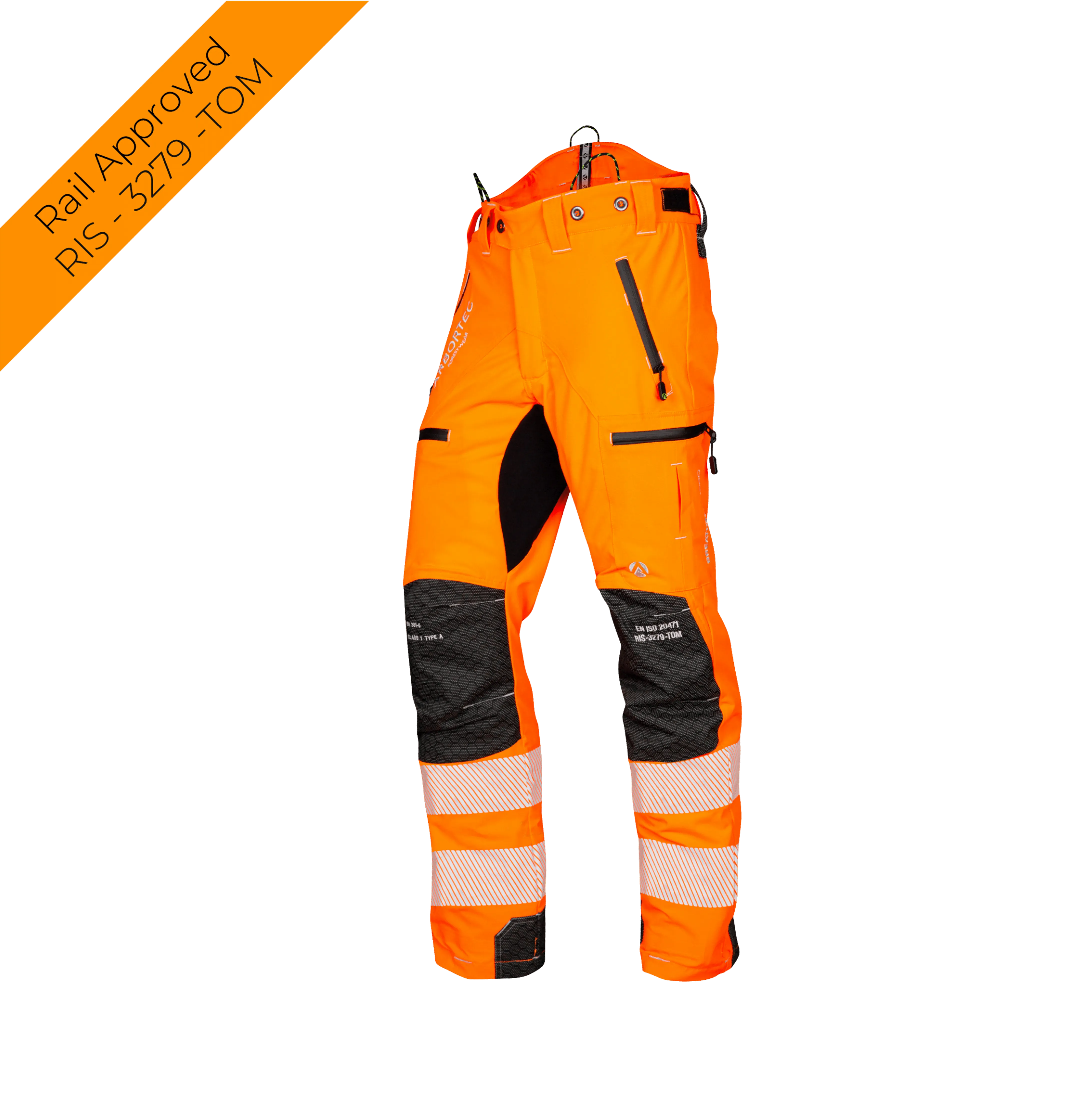 ATHV4060 Breatheflex Pro Chainsaw Trousers Design A Class 1 - Hi-Vis Orange