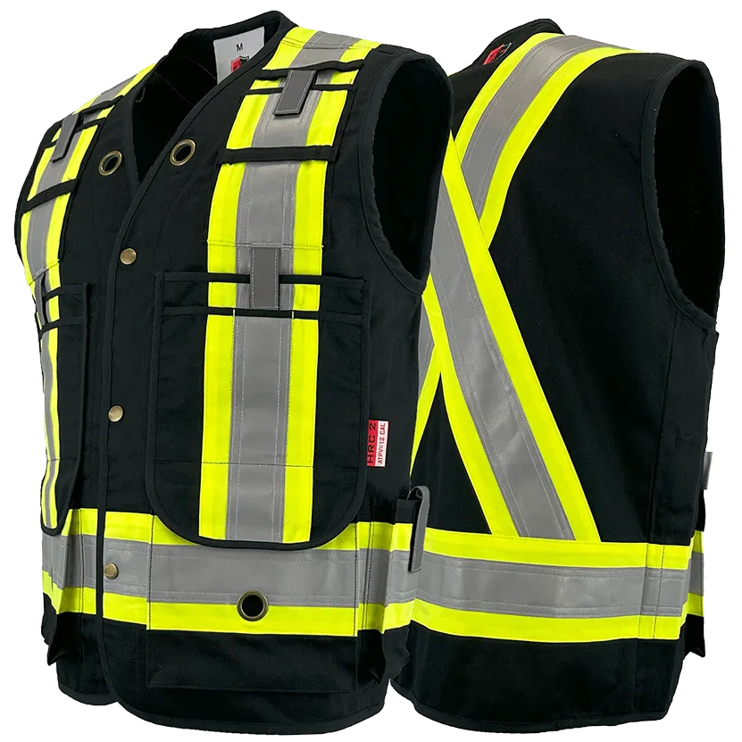 Atlas AR/FR Black Surveyor Vests 2272BLK