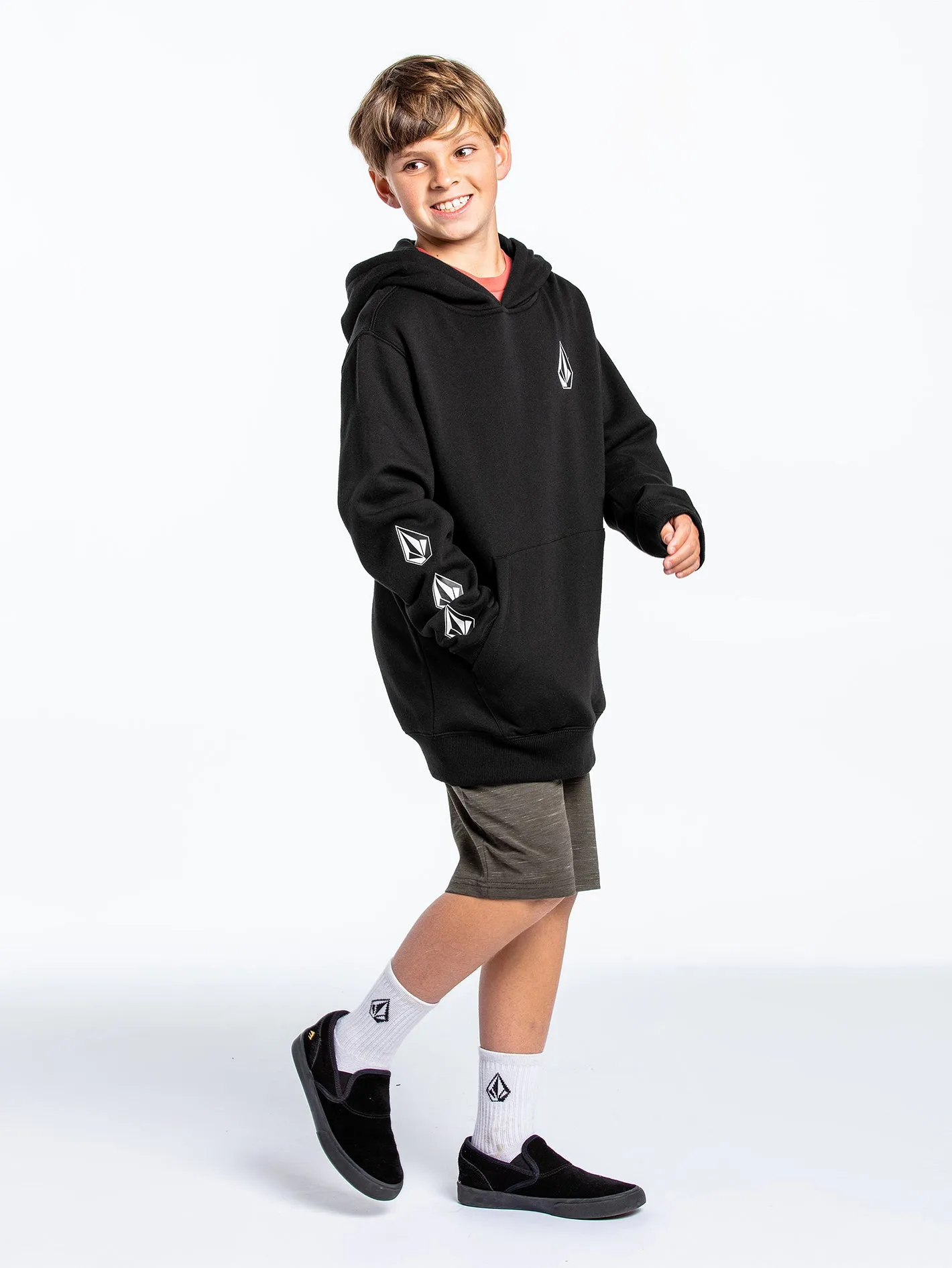 Big Boys Iconic Stone Hoodie - Black