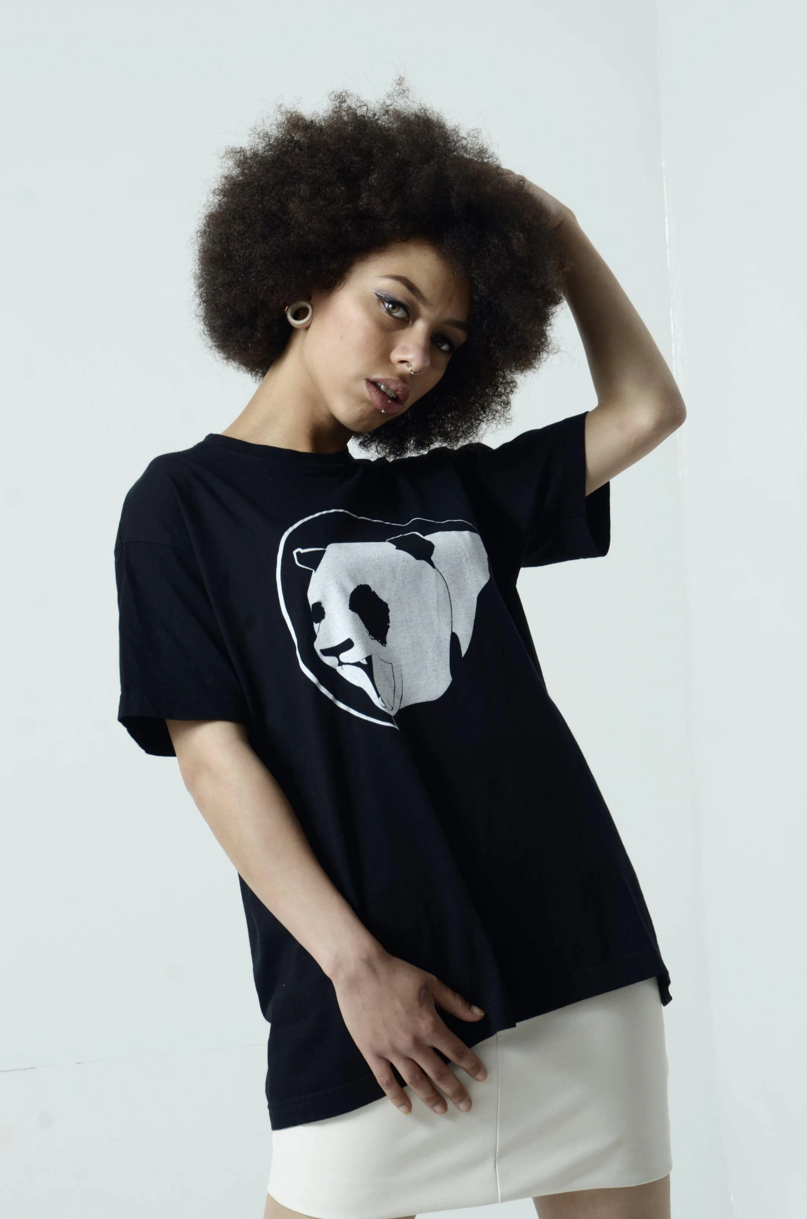 Black Classic Panda Unisex Tee