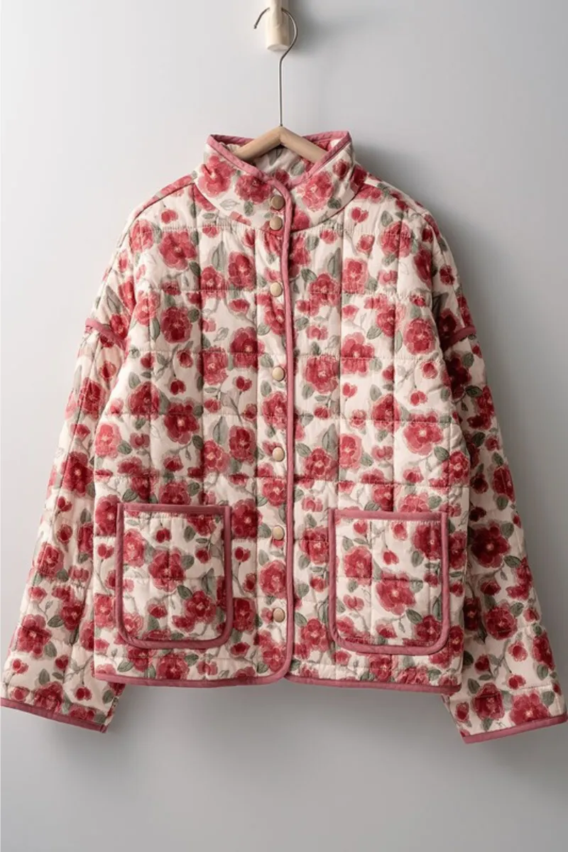 Botanical Beauty Quilted Puffer