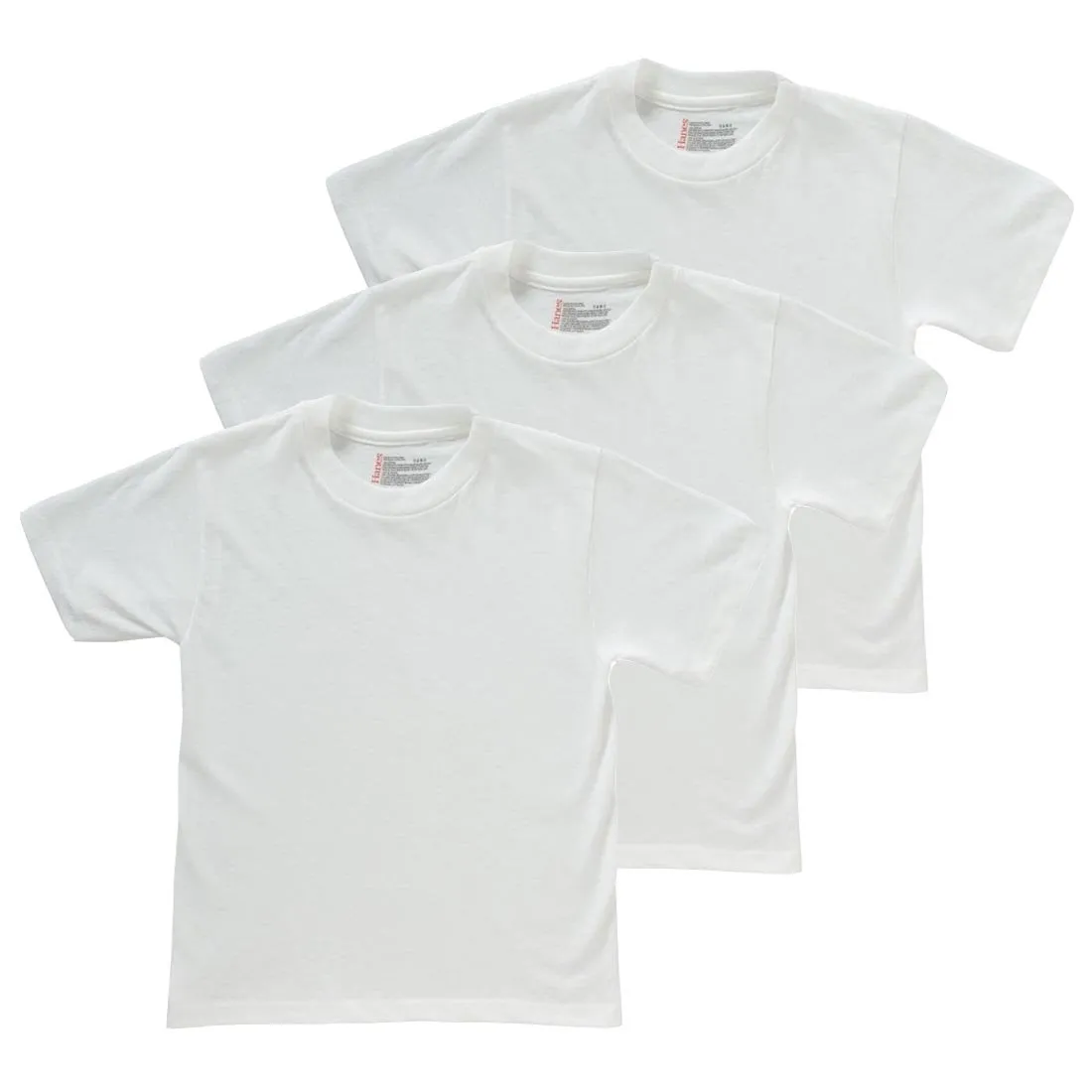 Boys Hanes Crew Neck Undershirts - 3 Pk.