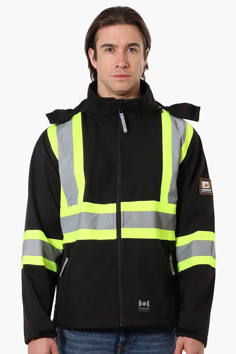 Canada Work Gear Hooded Hi-Vis Lightweight Jacket - Black