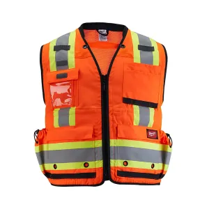 Class 2 Surveyor's High Visibility Orange Safety Vest - 2XL/3XL