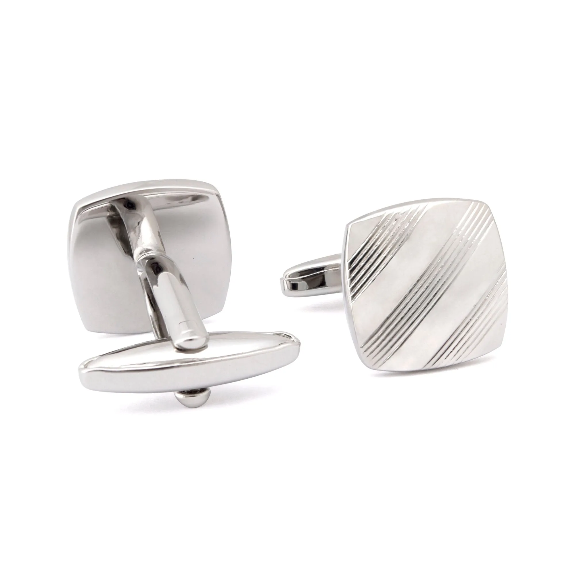 Classic Silver Square Cufflinks in various designs (Online Exclusive)