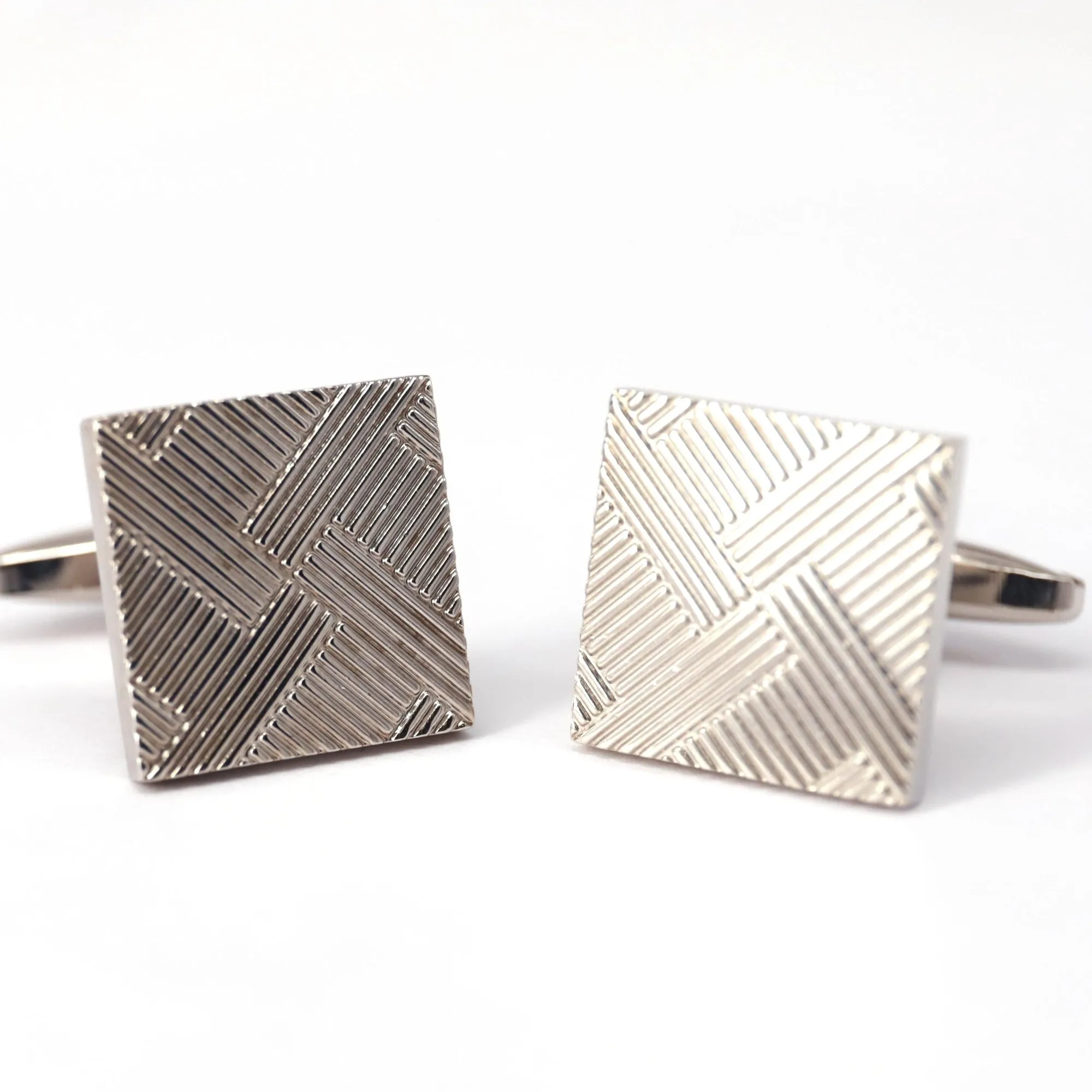 Classic Silver Square Cufflinks in various designs (Online Exclusive)