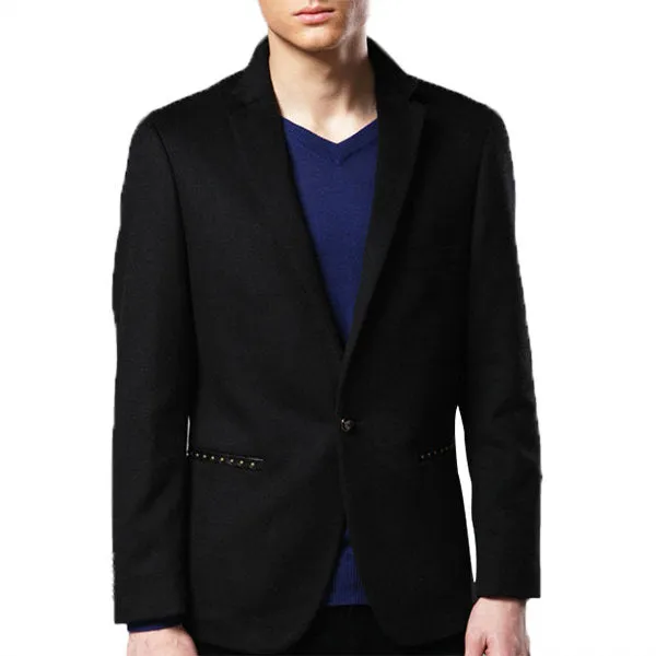 Coats Blazers for Men Black Classical Stylish Woolen Slim