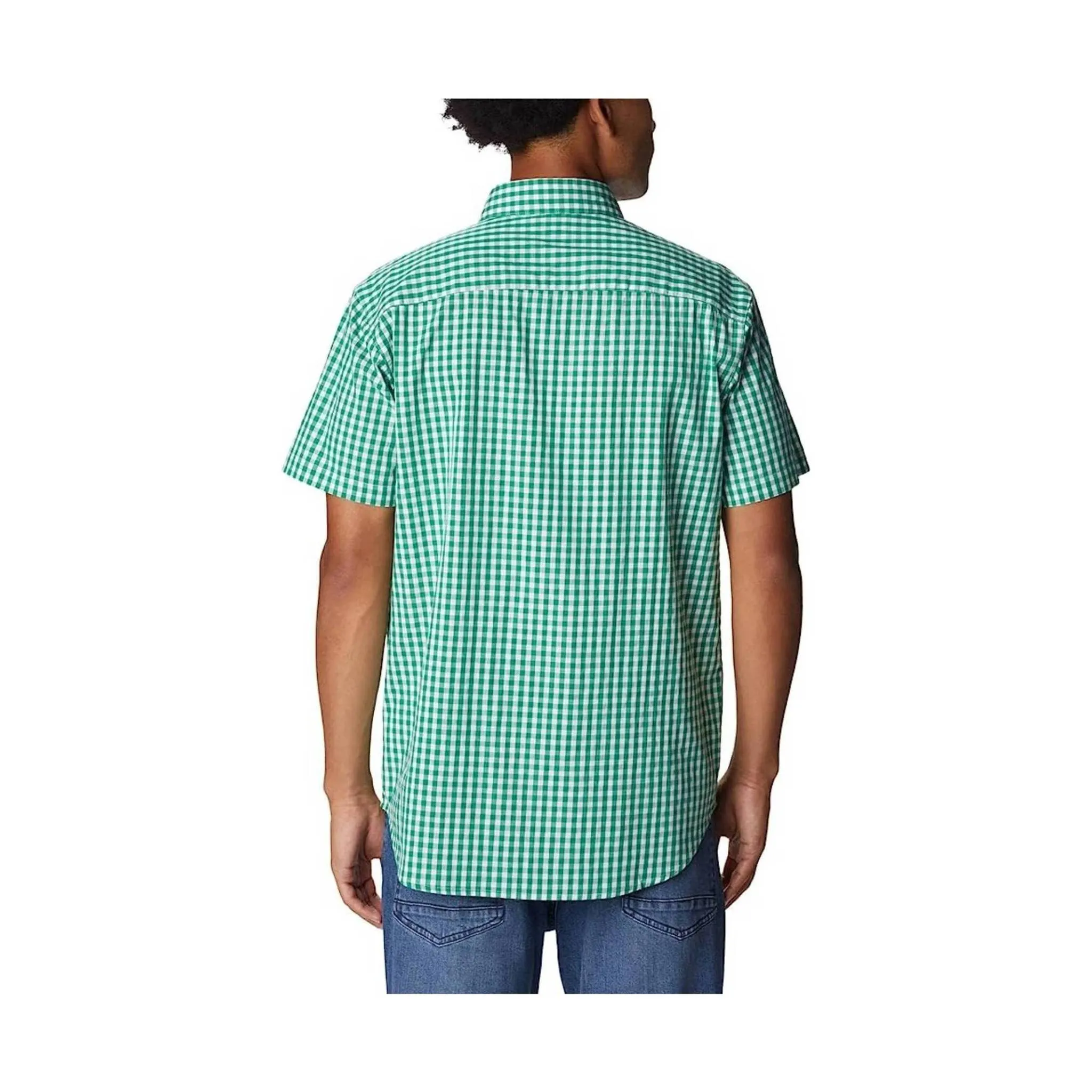 Columbia Men's Rapid Rivers II Short Sleeve Shirt - Bamboo Forest Multi Gingham FINAL SALE!