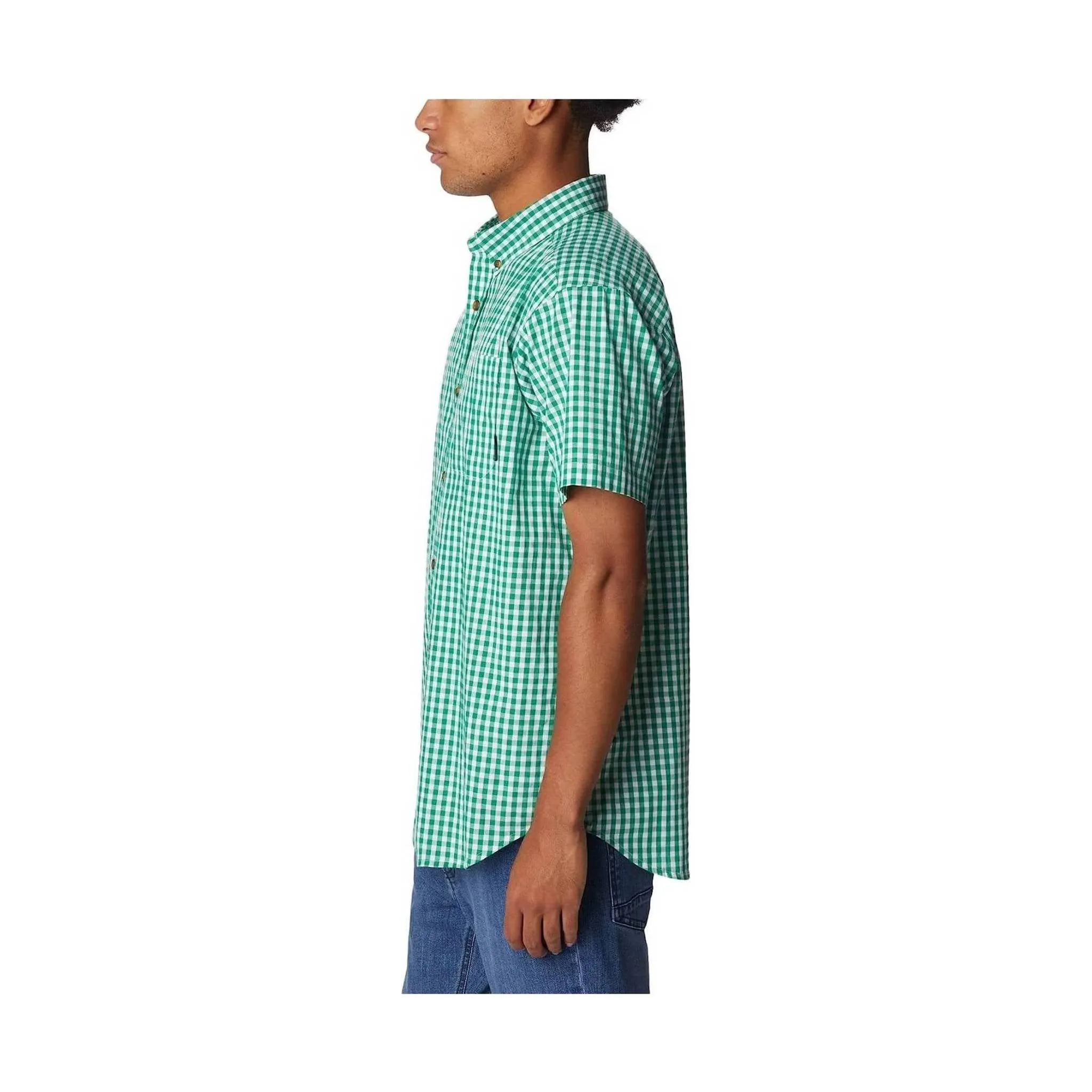 Columbia Men's Rapid Rivers II Short Sleeve Shirt - Bamboo Forest Multi Gingham FINAL SALE!