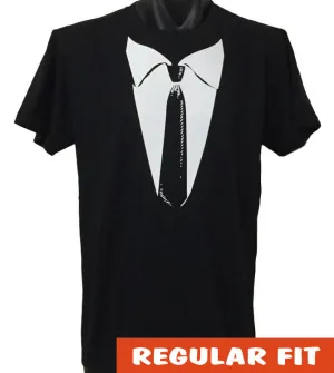 Formal Black Tie Adults T-Shirt (Black)