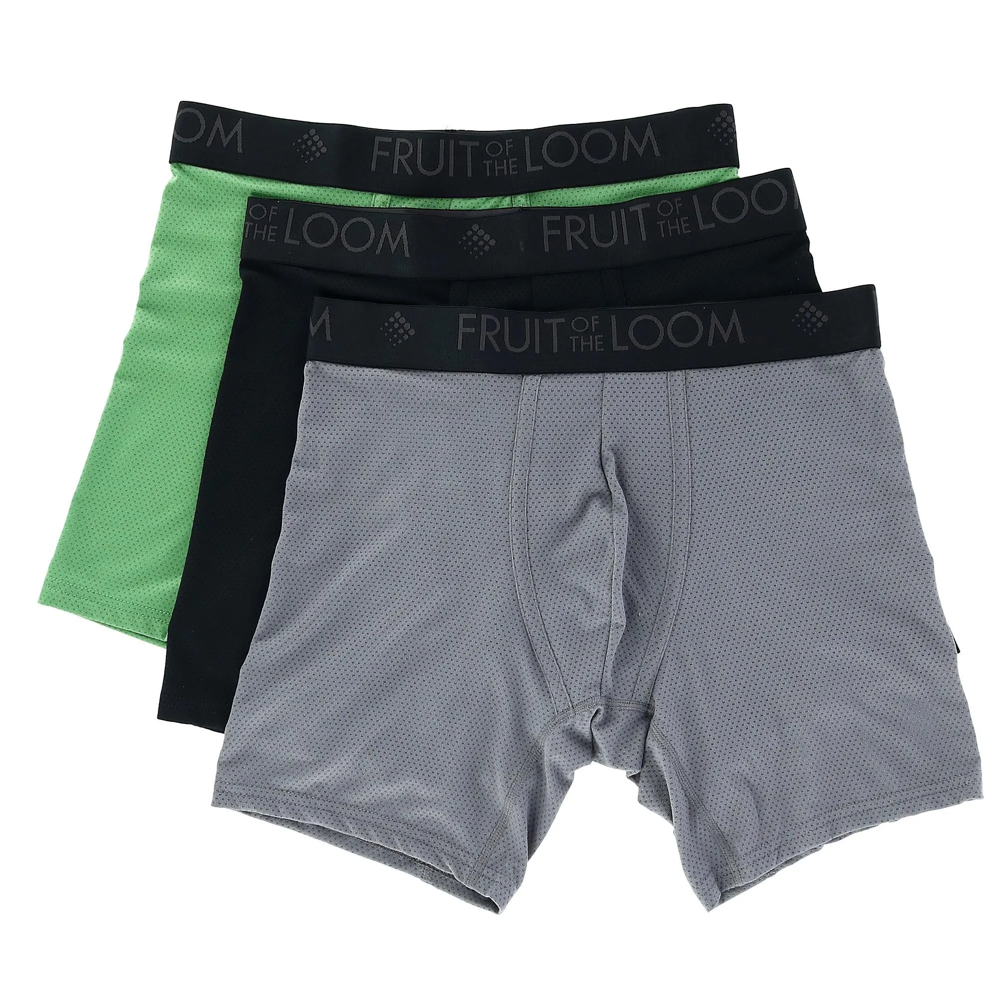 Fruit of the Loom Men's Breathable Micro Mesh Boxer Briefs (3 Pair Pack)