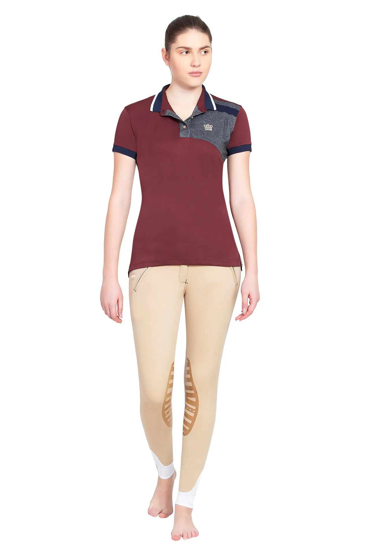 George H Morris Ladies Hunter Short Sleeve Polo Sport Shirt