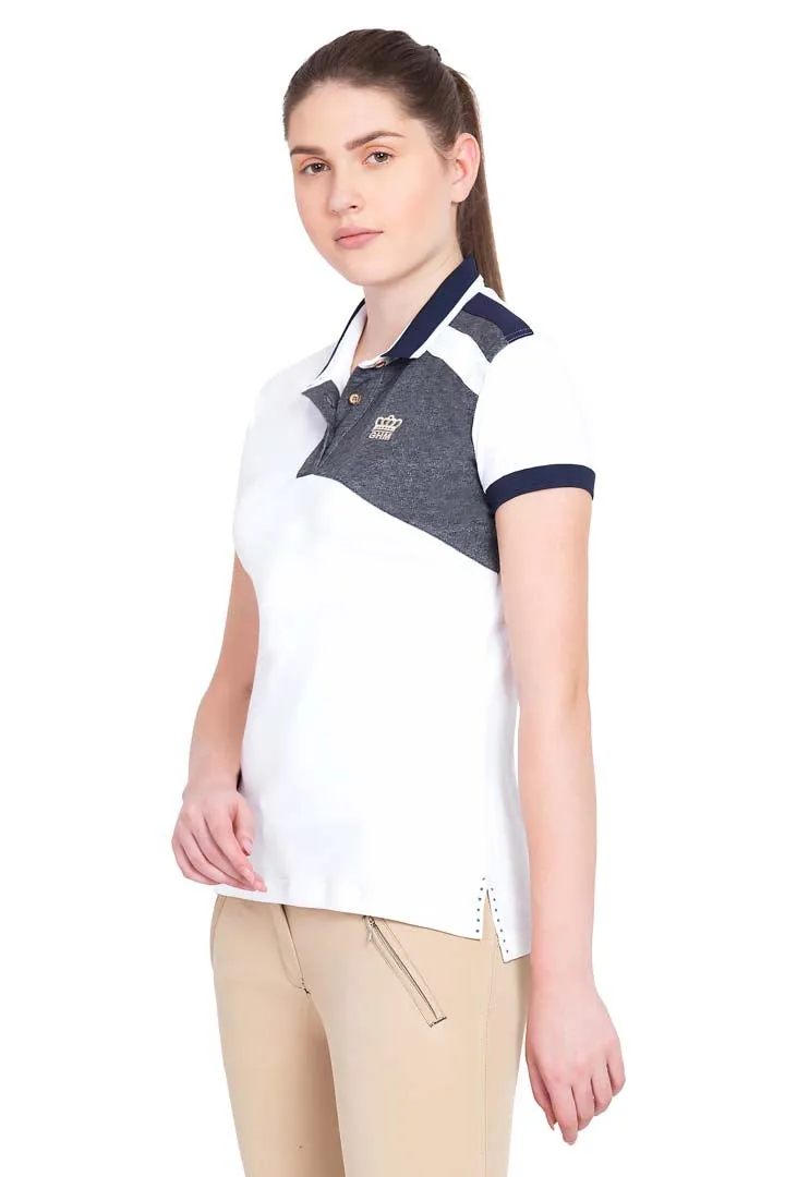 George H Morris Ladies Hunter Short Sleeve Polo Sport Shirt