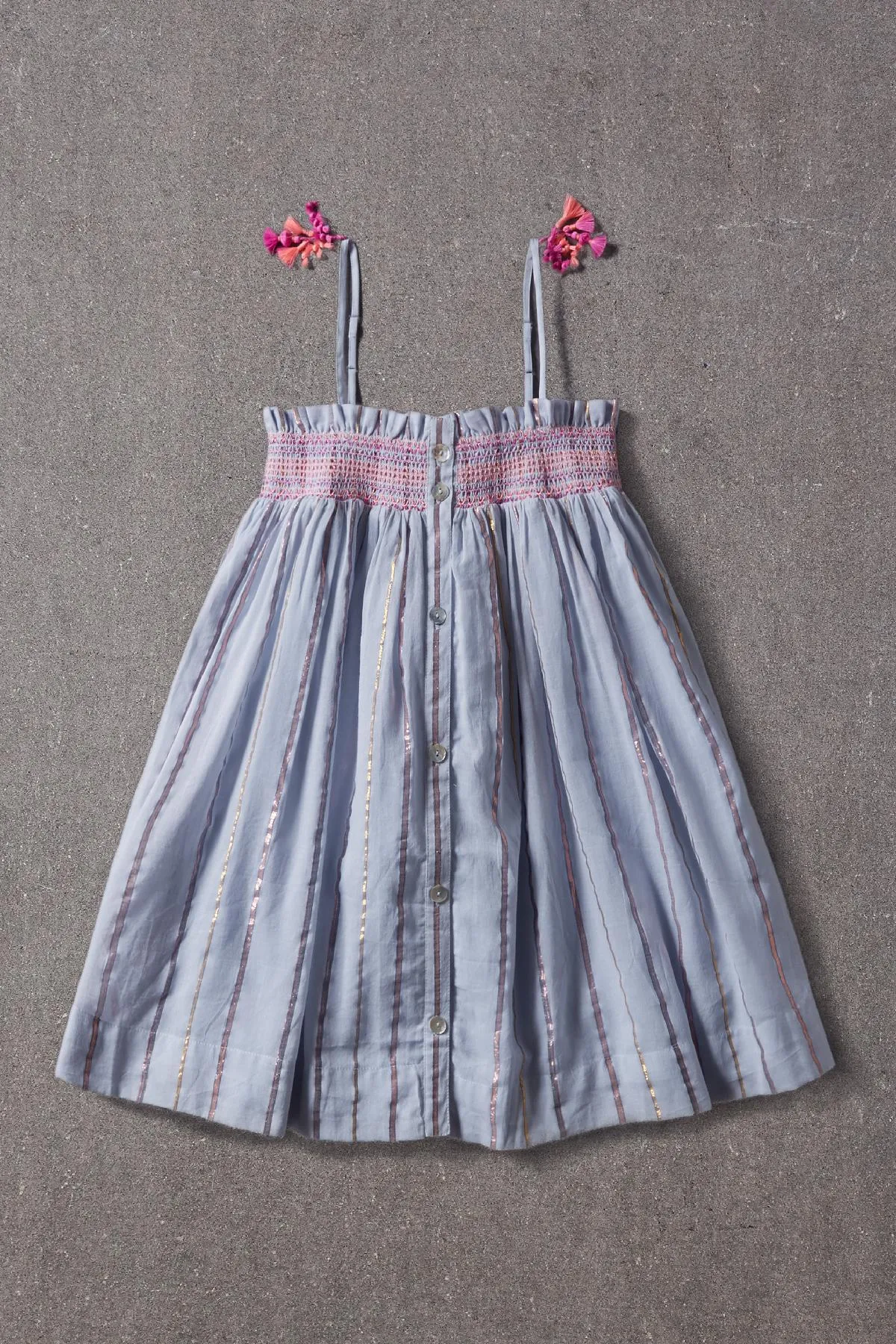 Girls Dress Nellystella Camila - Blue Lurex Stripe (Size 2 left)