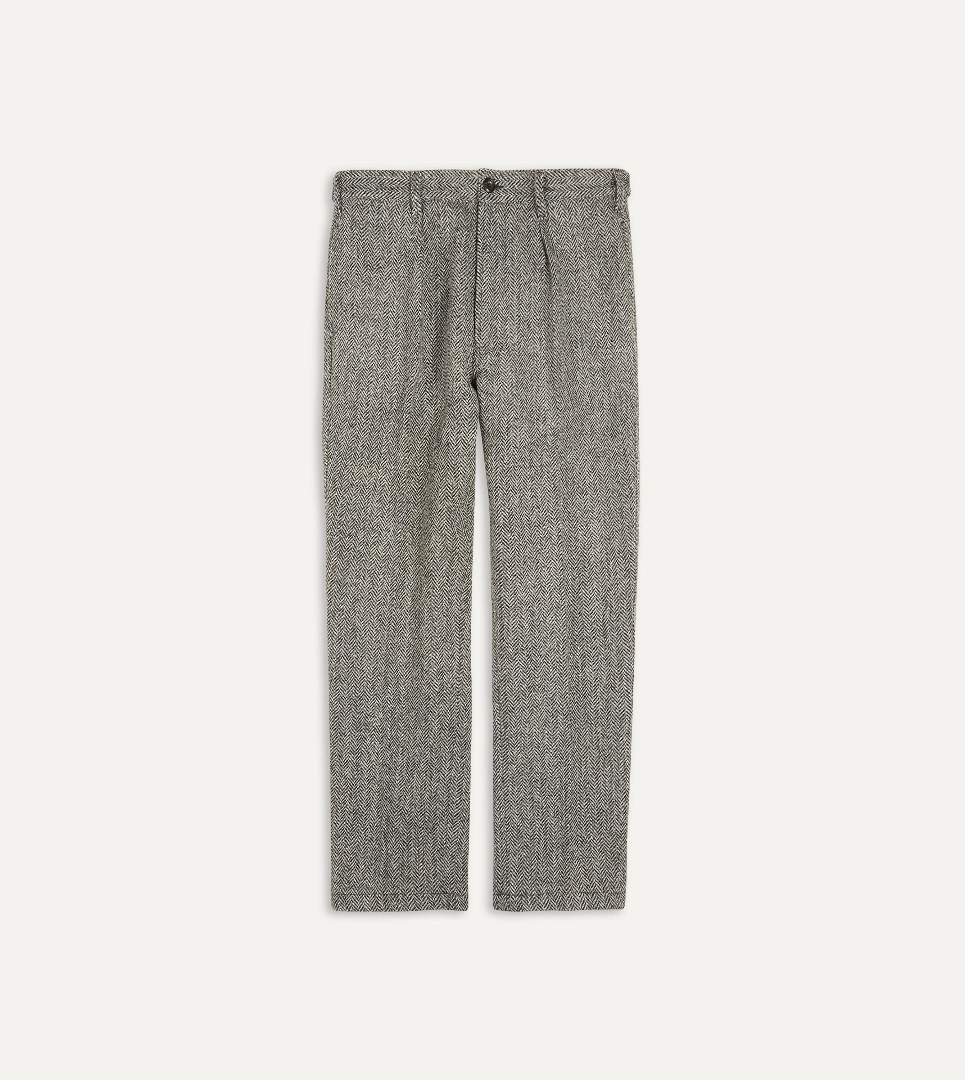 Grey Harris Tweed One Pleat Games Trousers