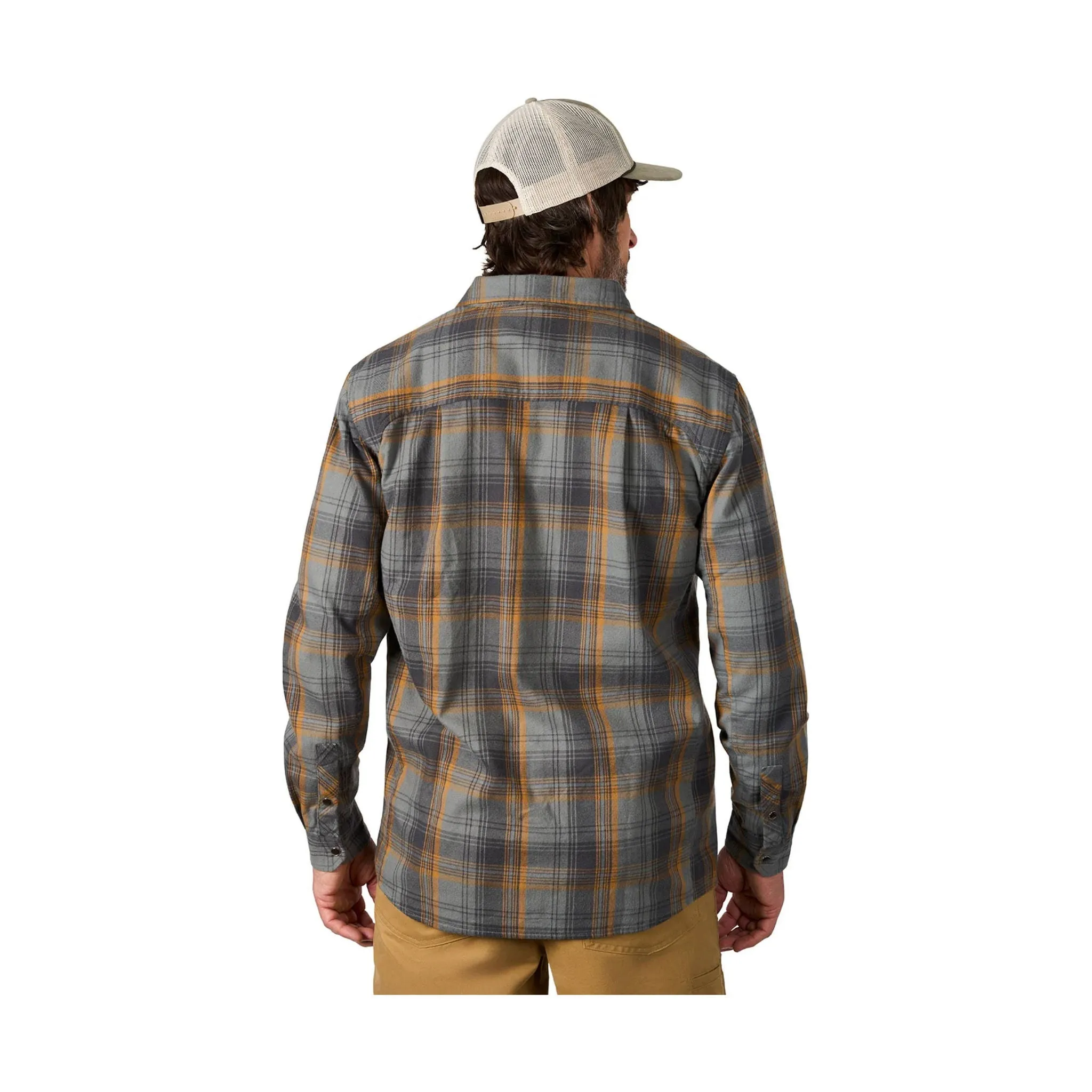 Grundens Men's Dispatch Flannel Shirt - Smoke Plaid