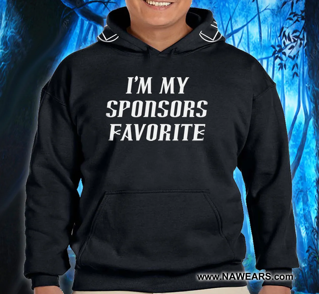 Hoodie - I'm My Sponsor Favorite - Black