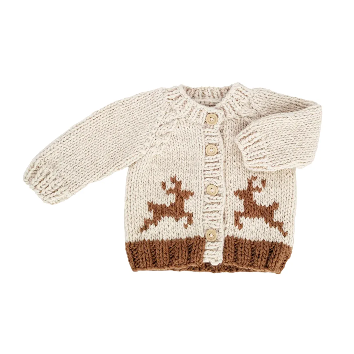 Huggalugs Oh Deer Knit Cardigan