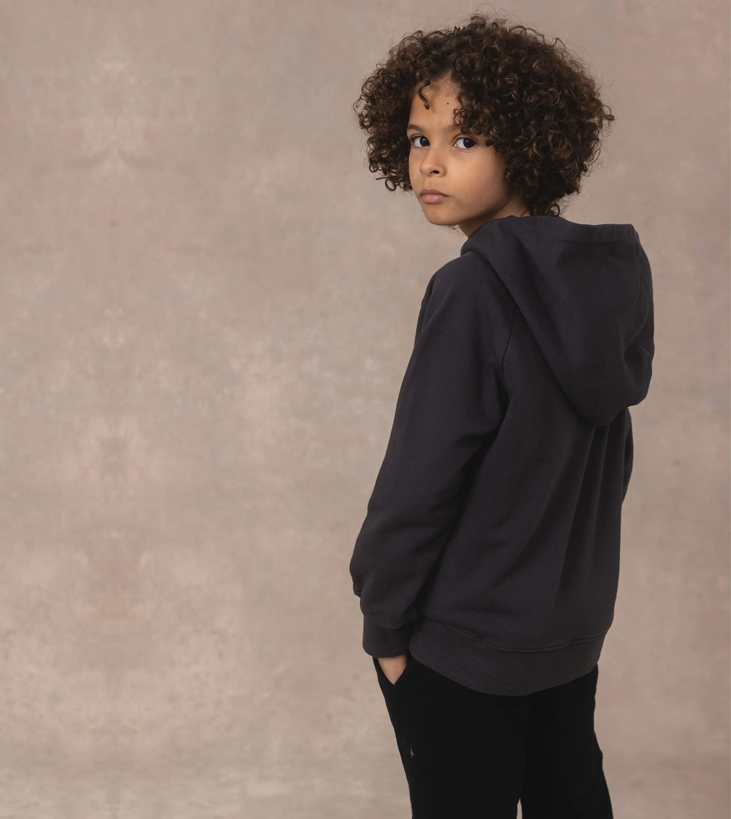 Kids Orgo Hoody GD Dk Grey