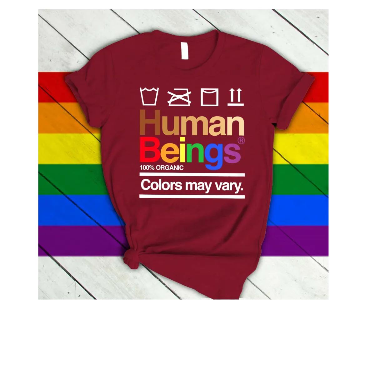 LGBT T Shirts Human beings Colors May Vary, Gift For Lesbian, T Shirts For Gay Pride