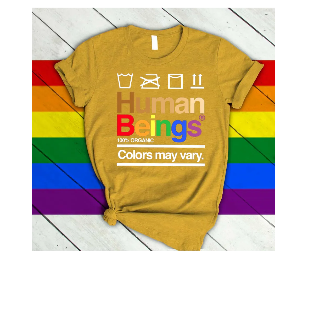 LGBT T Shirts Human beings Colors May Vary, Gift For Lesbian, T Shirts For Gay Pride