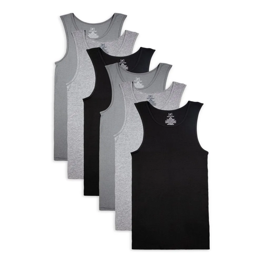 Men's 6 Pack Assorted Sleeveless Tank Tops