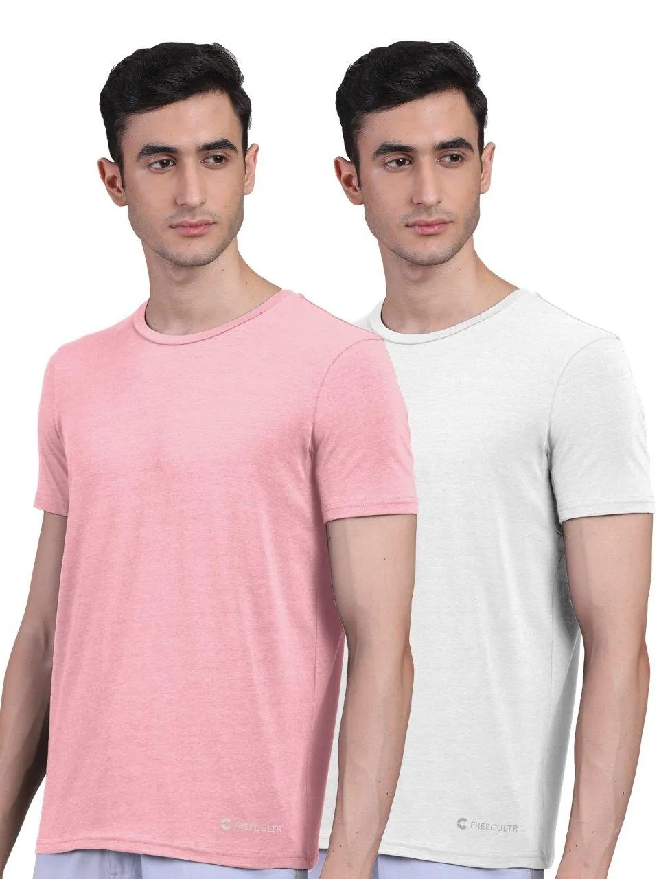 Men's Half Sleeves Bamboo Undershirts (Loungewear & Sleepwear) - Pack of 2