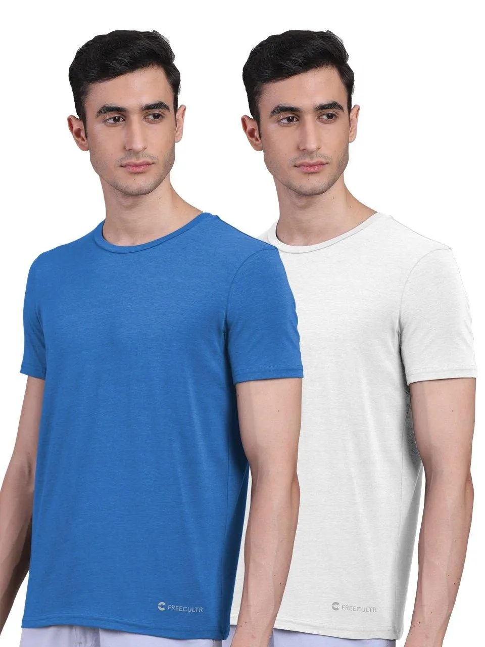 Men's Half Sleeves Bamboo Undershirts (Loungewear & Sleepwear) - Pack of 2