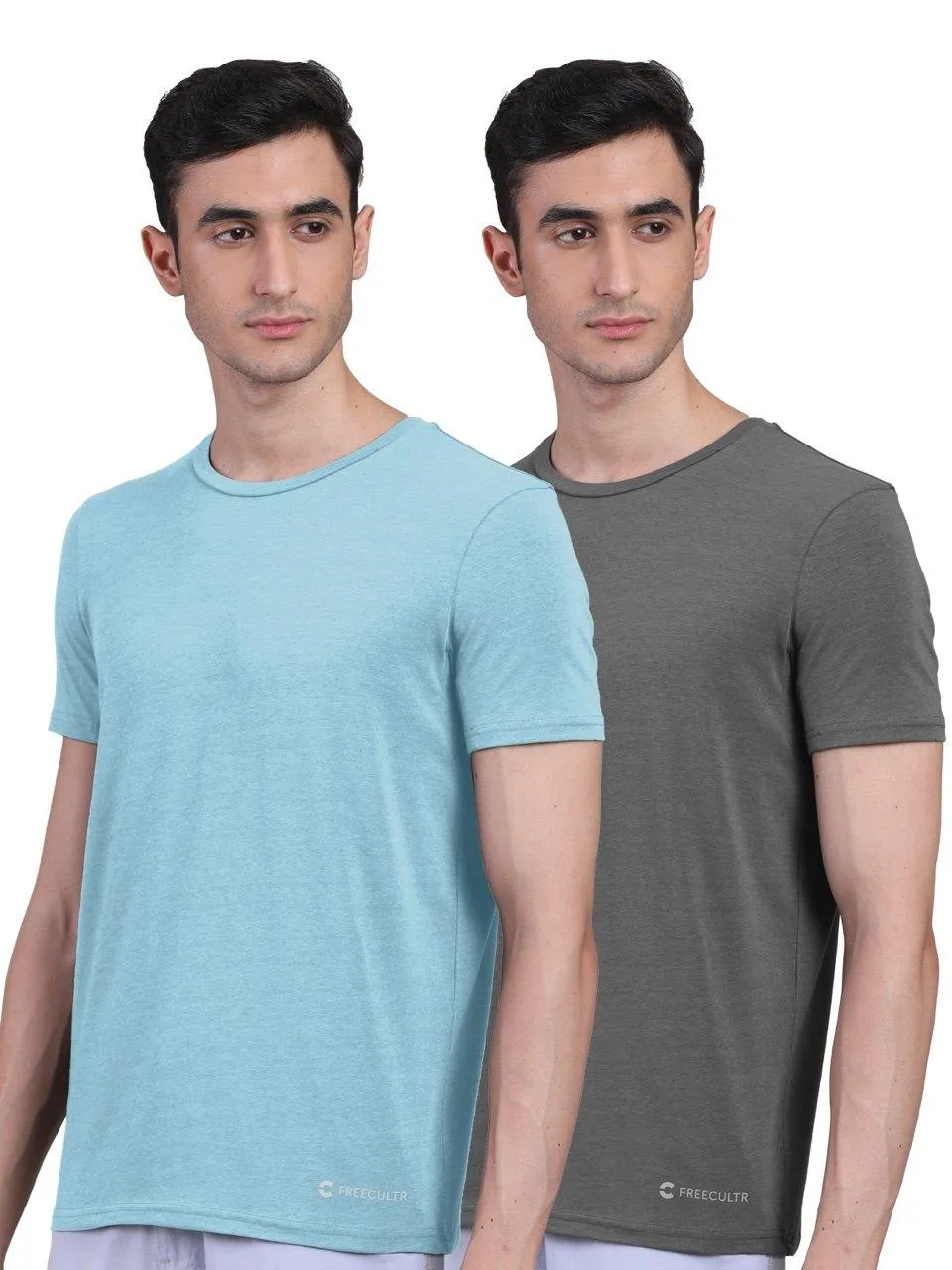 Men's Half Sleeves Bamboo Undershirts (Loungewear & Sleepwear) - Pack of 2