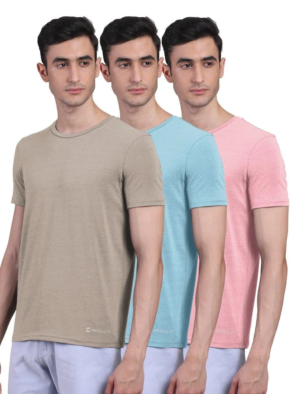 Men's Half Sleeves Bamboo Undershirts (Loungewear & Sleepwear) - Pack of 3