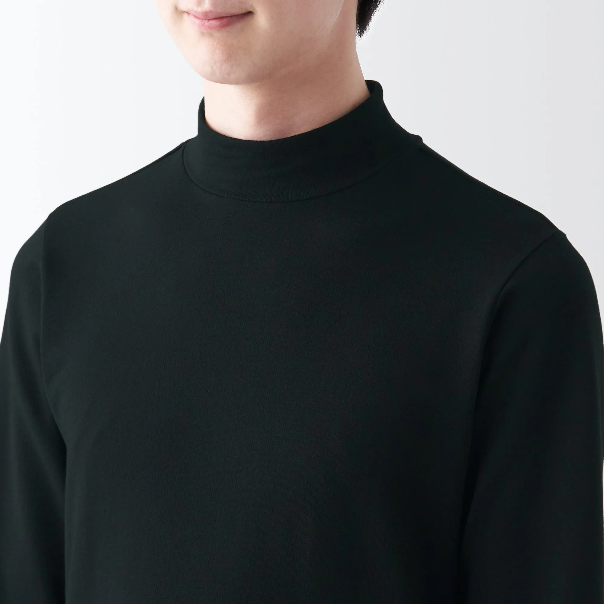 Men's Warm Thick Cotton High Neck Long Sleeve T-Shirt