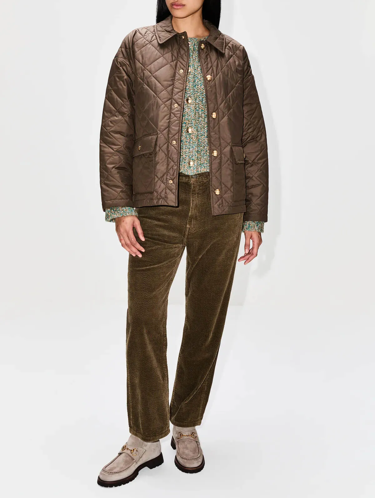 Nili Lotan - Helah Quilted Parka in Army green