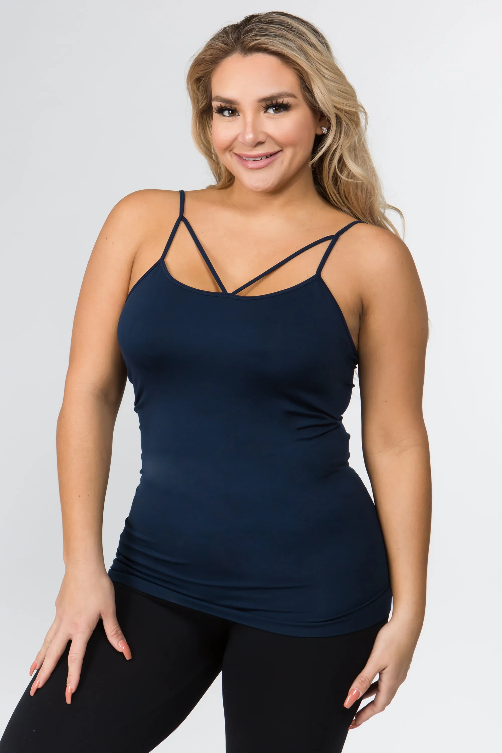 Plus Size Strappy and Sleek Seamless Tank Top