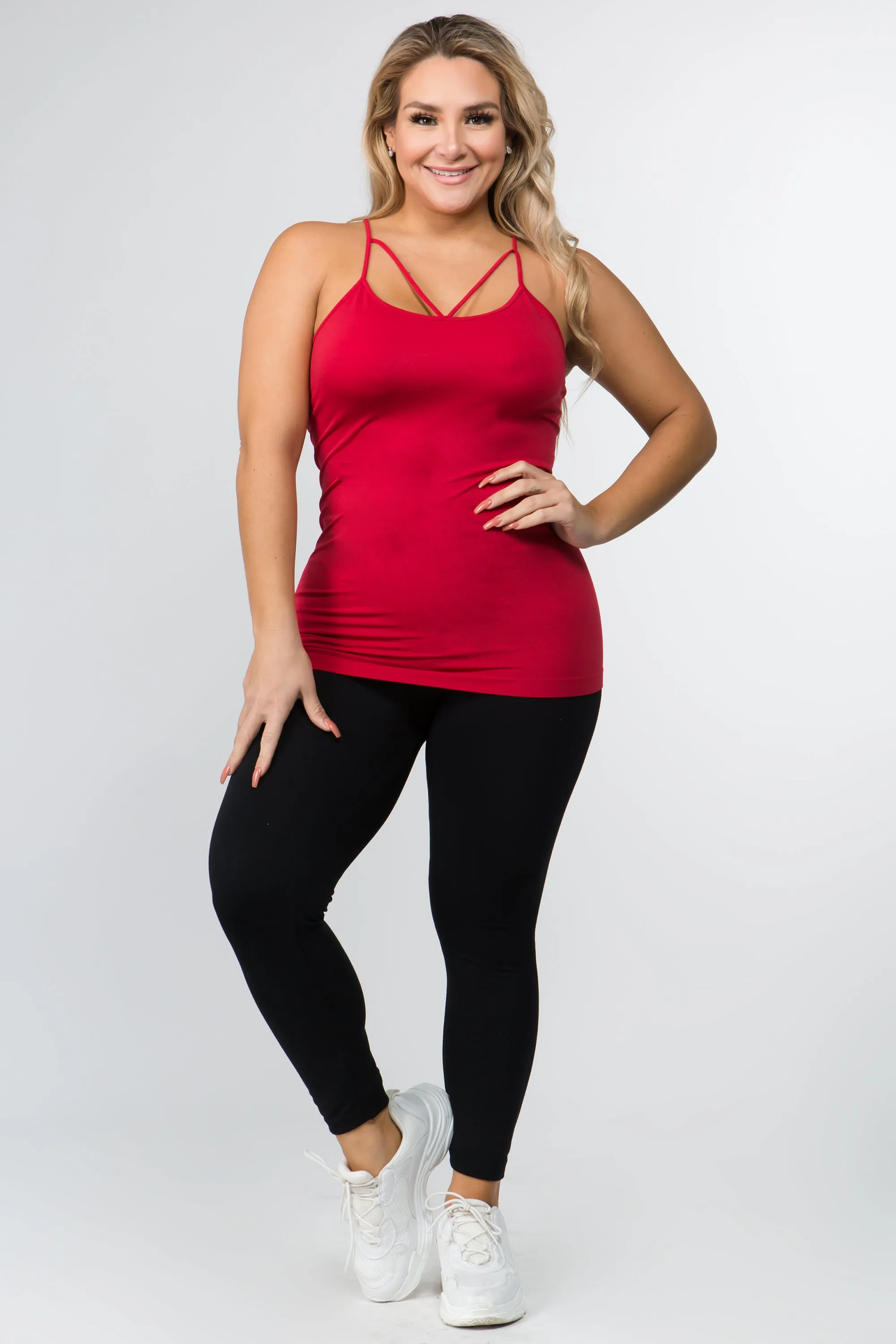 Plus Size Strappy and Sleek Seamless Tank Top