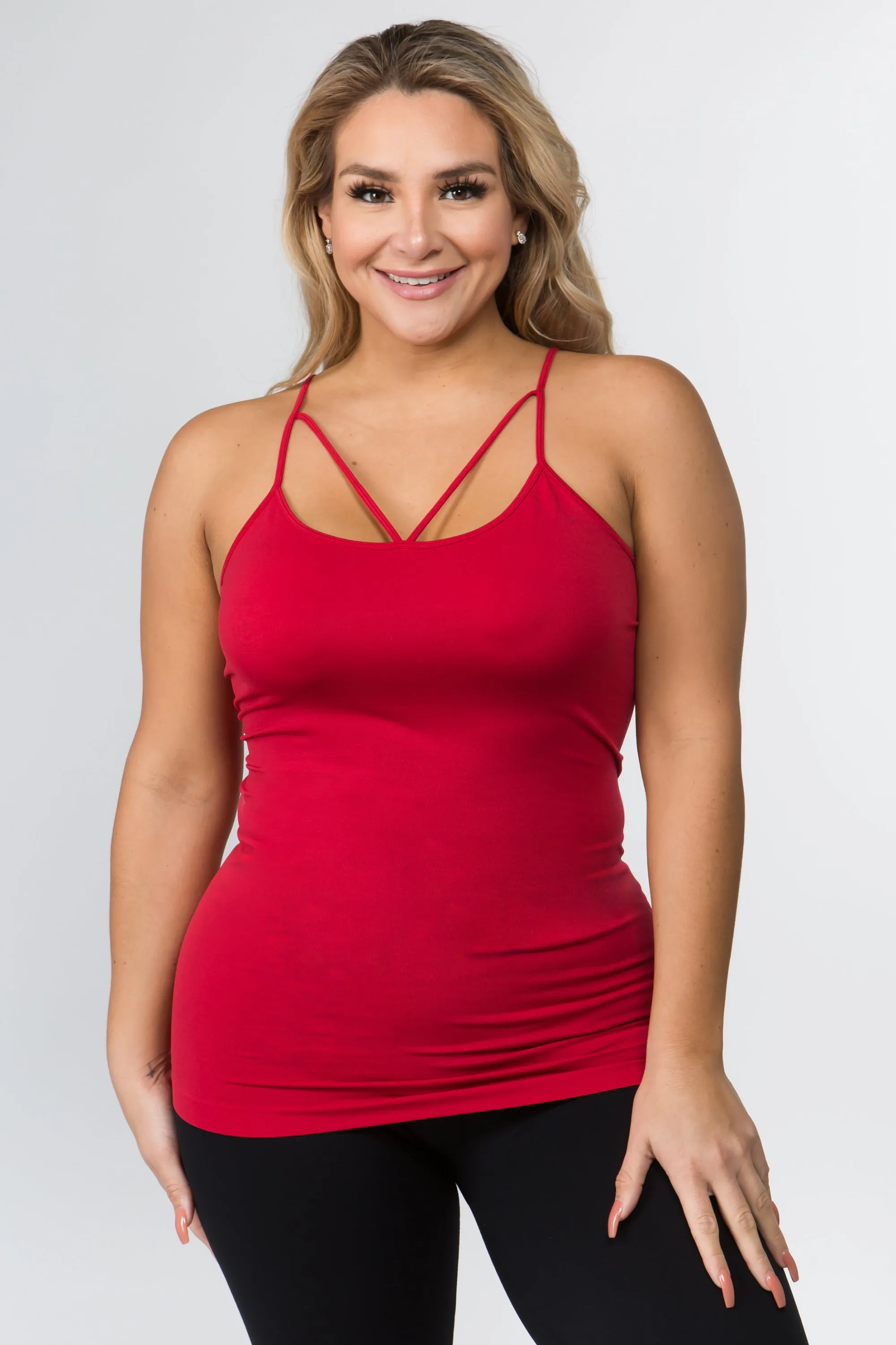 Plus Size Strappy and Sleek Seamless Tank Top