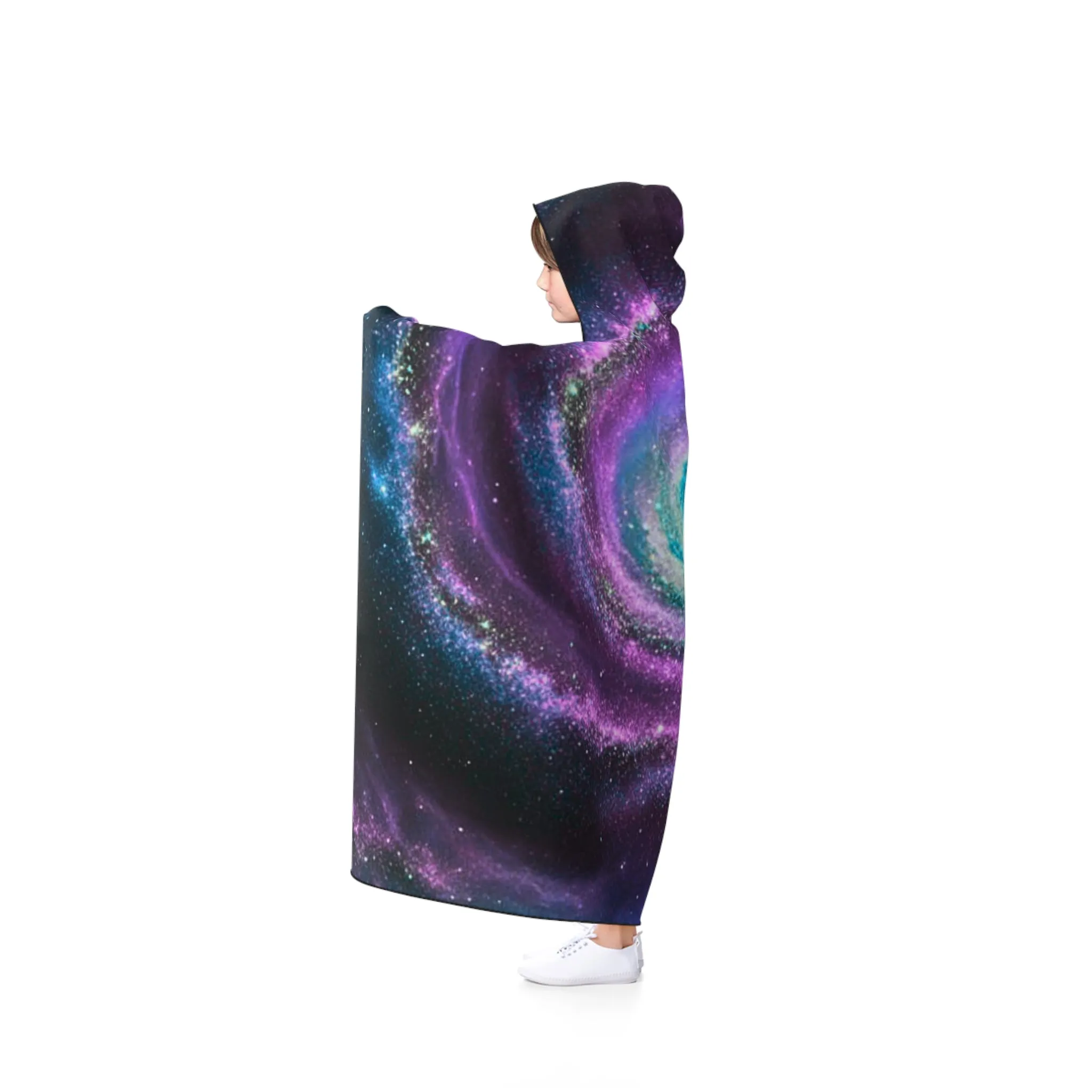 Purple galactic swirl Hooded Blanket