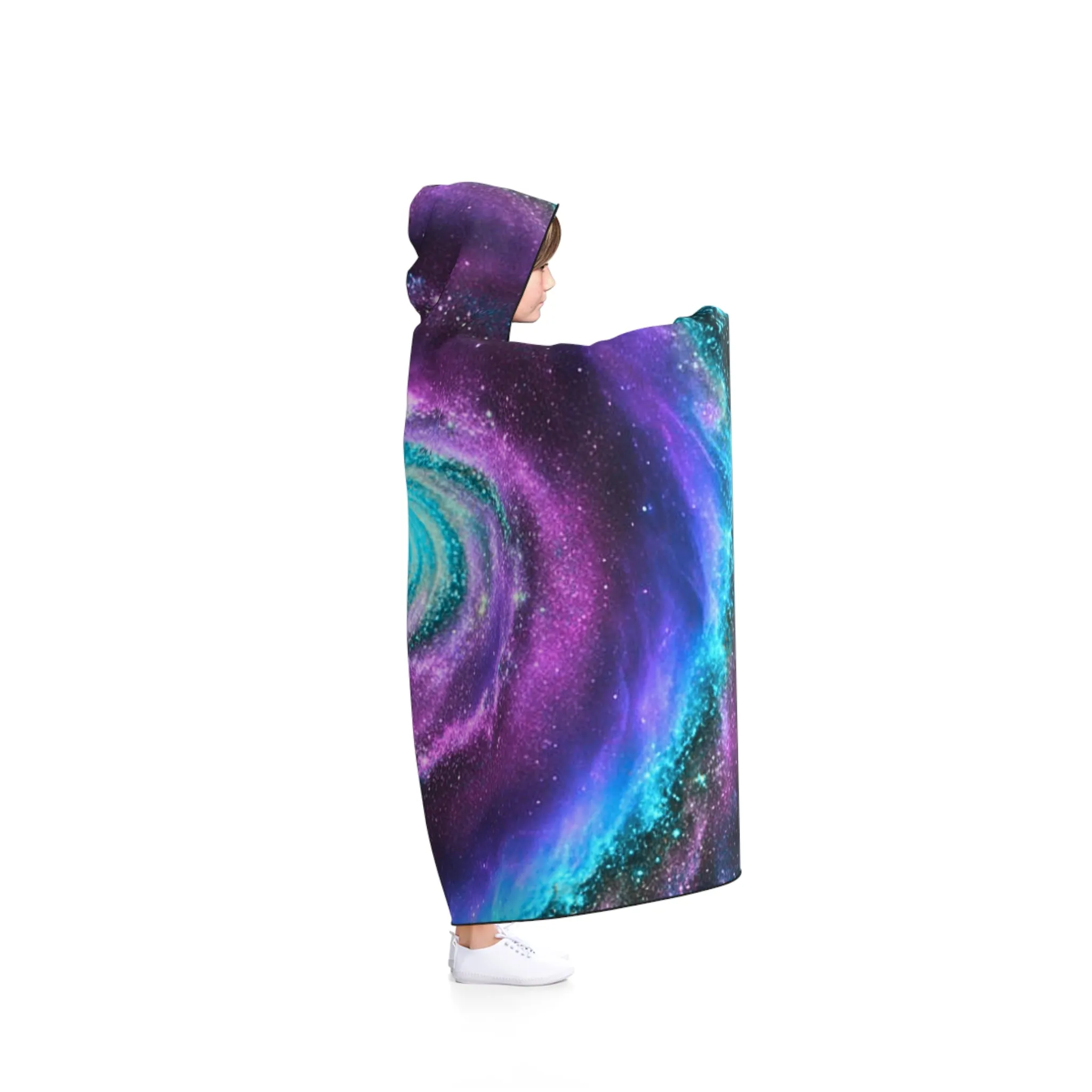 Purple galactic swirl Hooded Blanket