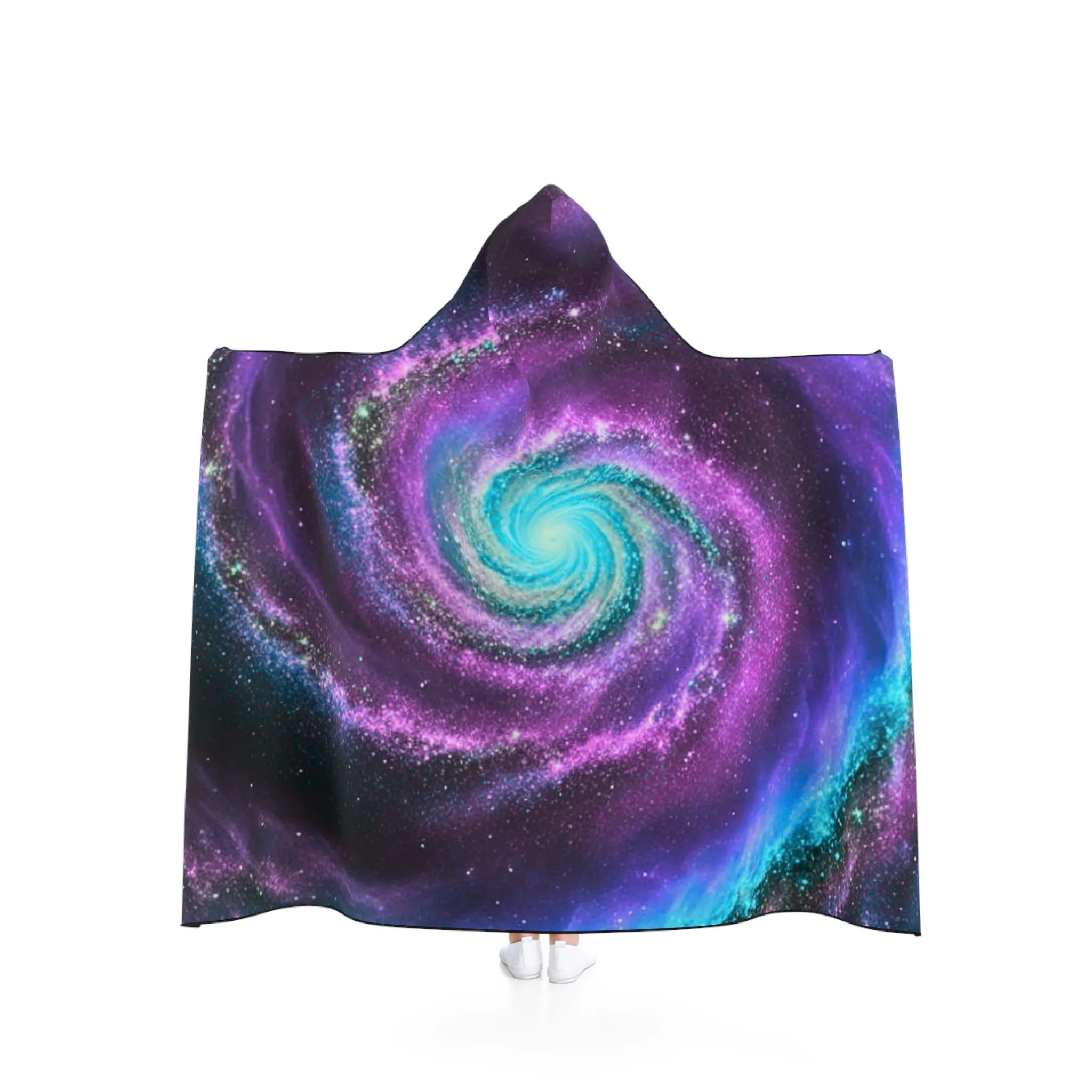 Purple galactic swirl Hooded Blanket