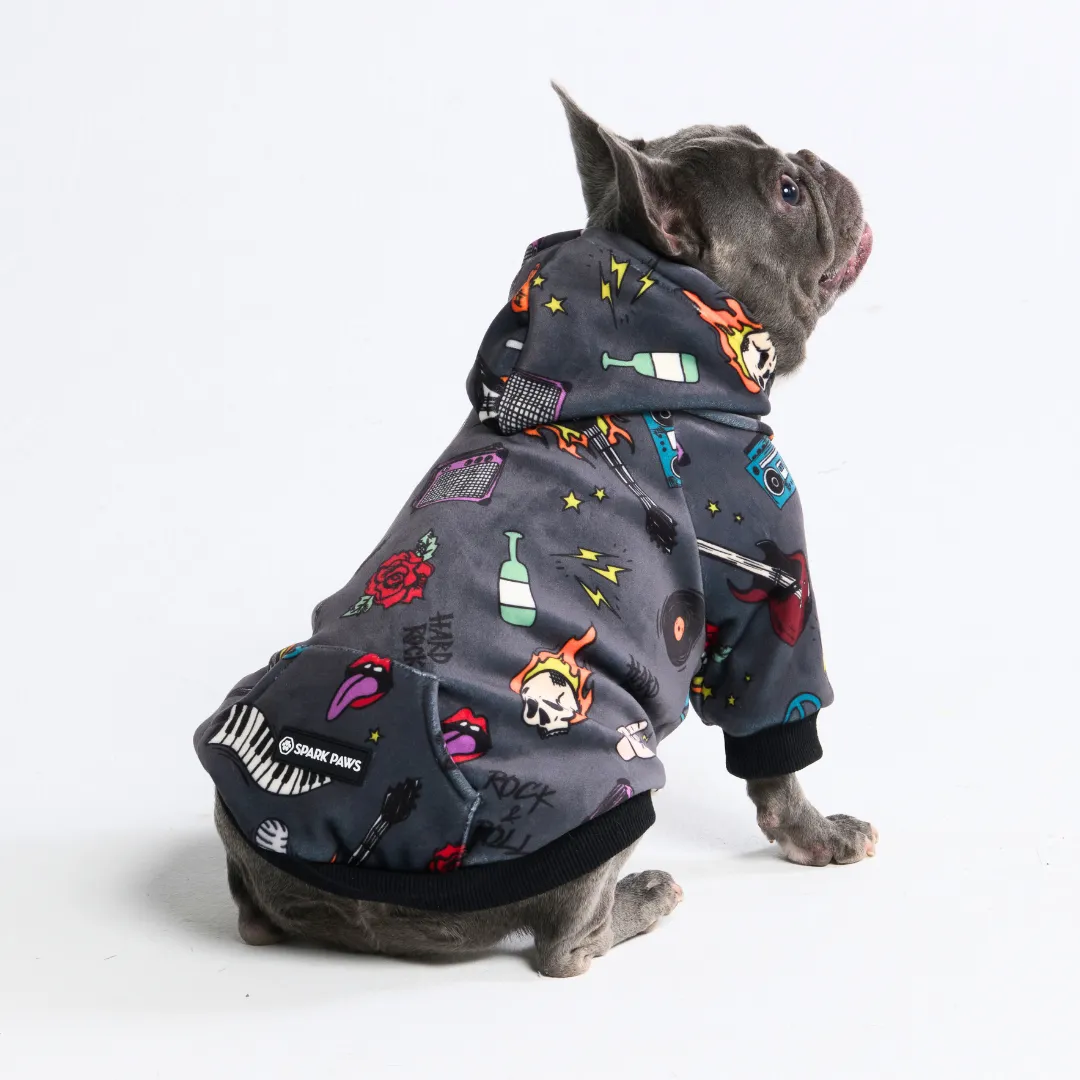 Rock and Roll Dog Hoodie (2)