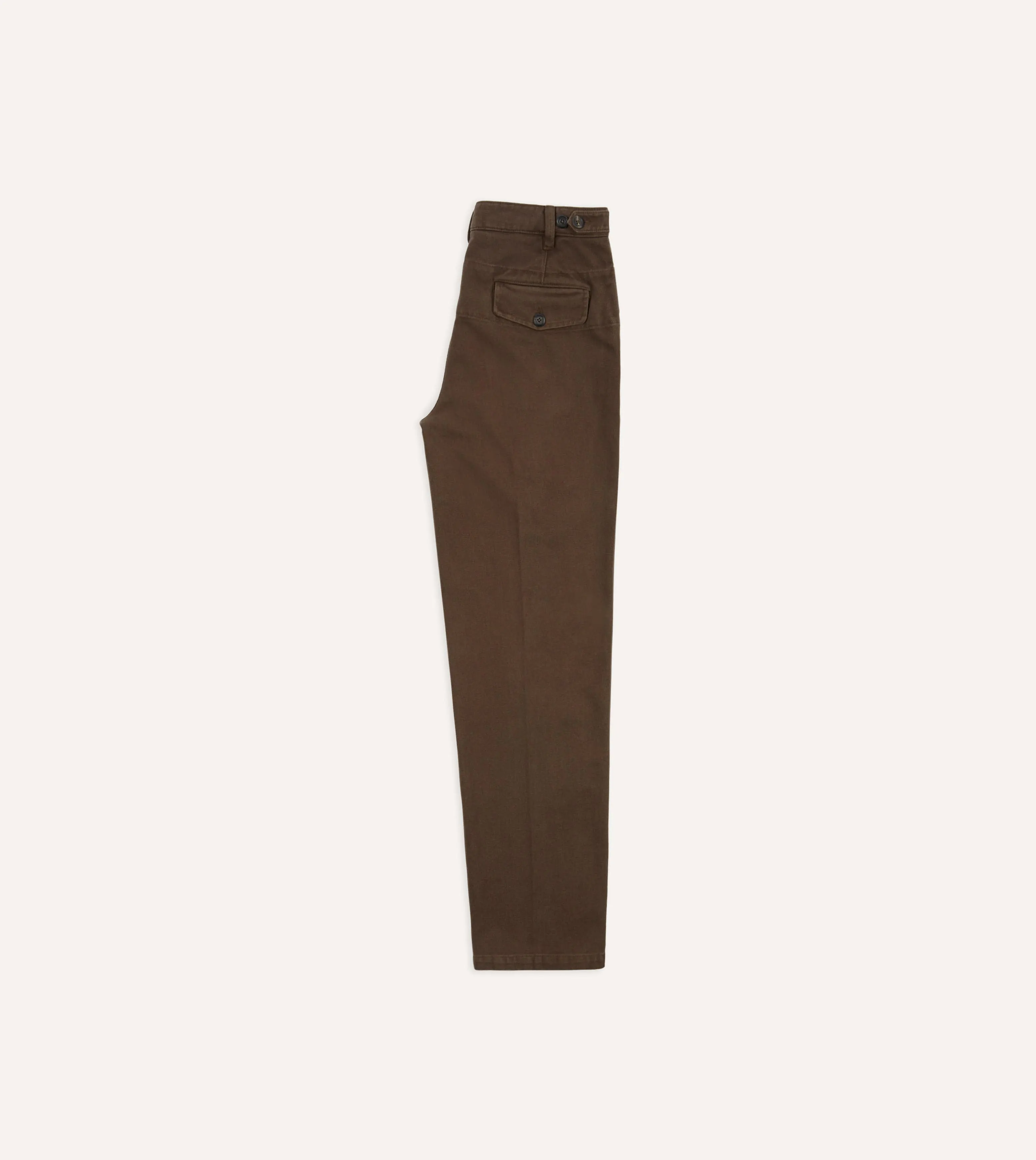 Tobacco Heavy Cotton Twill Games Trousers