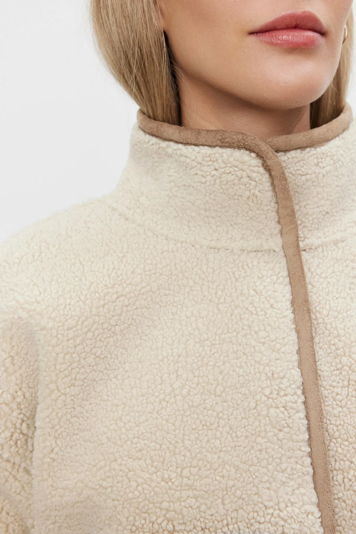 Velvet by Graham & Spencer Albany Luxe Sherpa Jacket | Sand