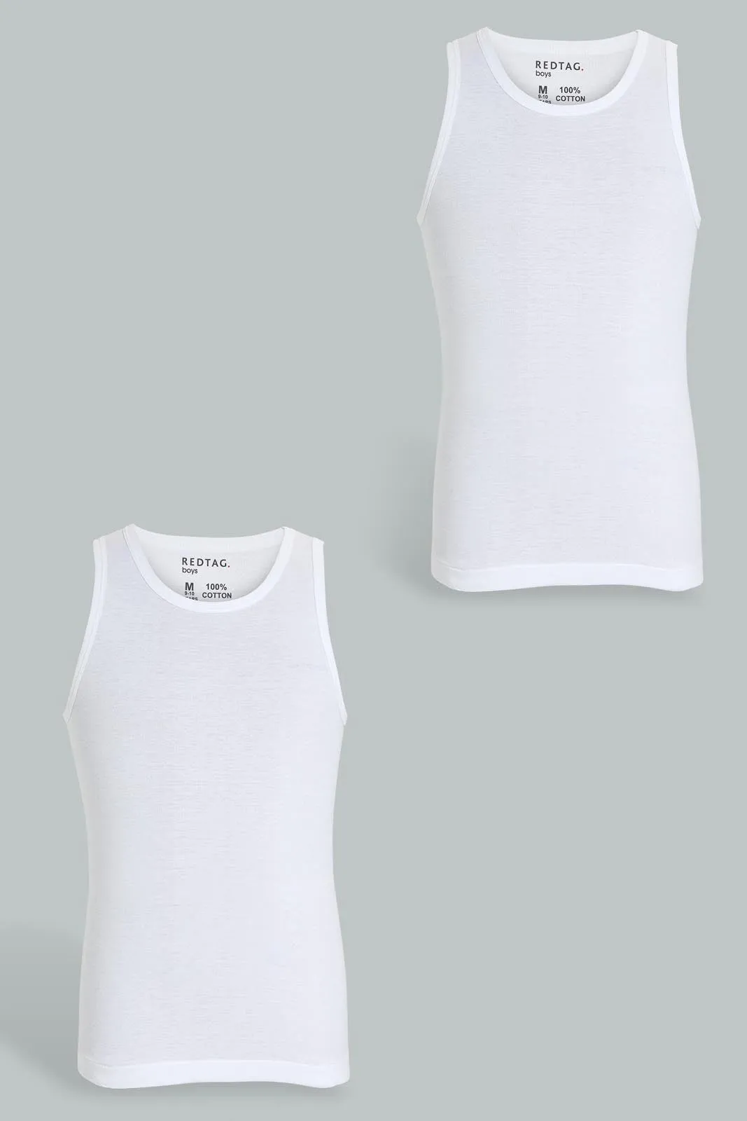 White Basic Vest (Pack of 2)