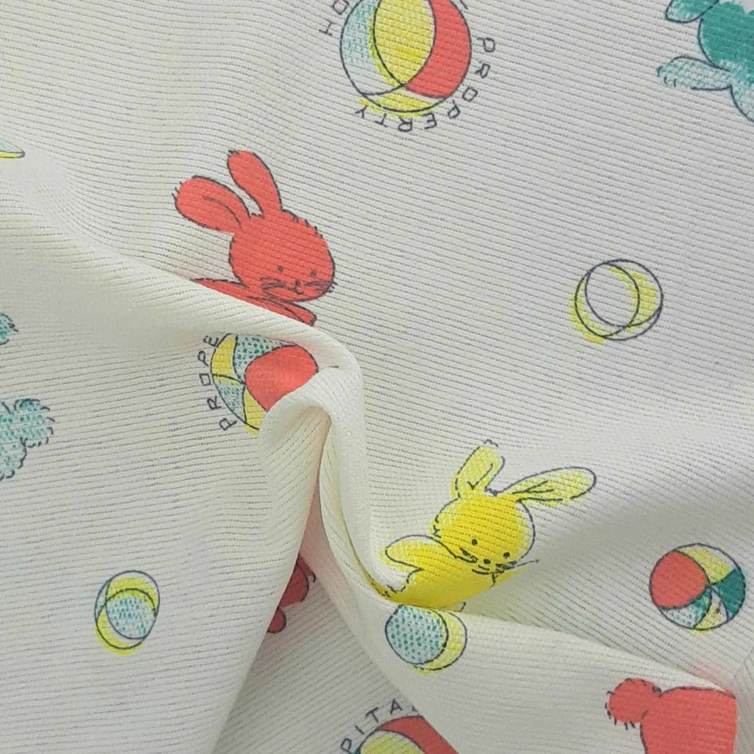 White/Multi | Bunny Hop Children's Cotton Woven Print - SKU 6821B #U176